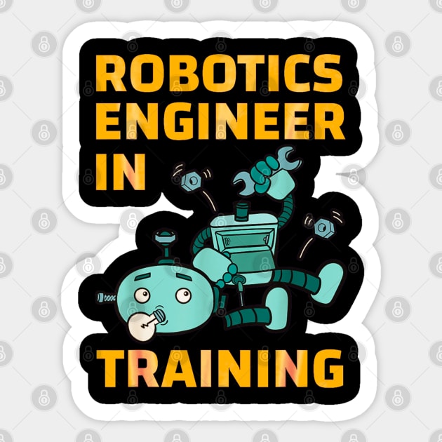 Robotic enginner in the making Sticker by Dreamsbabe